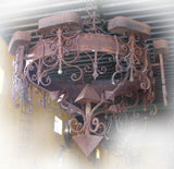 primitive iron chandelier