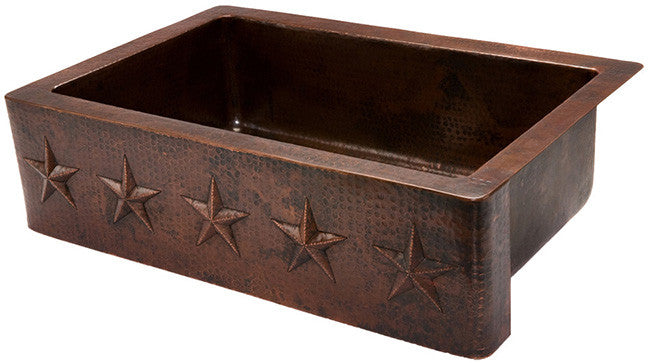 contemporary copper apron sink