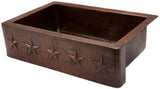 contemporary copper apron sink