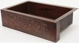 Mexican copper apron sink