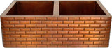 country copper kitchen apron sink
