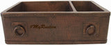 custom made contemporary copper kitchen apron sink