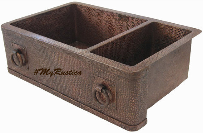 custom made contemporary copper apron sink