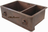 custom made contemporary copper apron sink