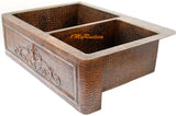 custom made colonial copper apron sink