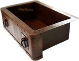 custom made modern copper apron sink