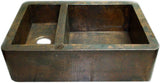 custom hammered rustic copper kitchen apron sink