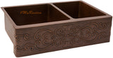traditional copper apron sink