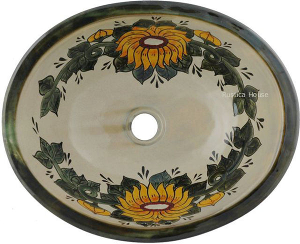 Spanish talavera bathroom sink