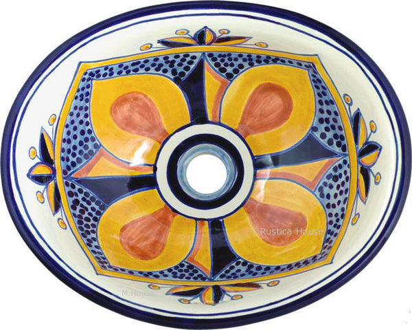 yellow talavera bathroom sink
