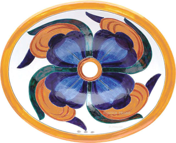 cobalt talavera bathroom sink