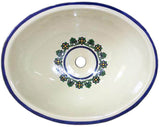 French green blue talavera bathroom sink