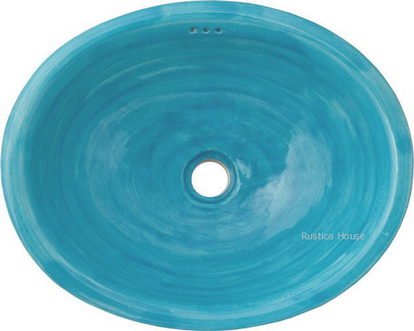 blue talavera bathroom sink