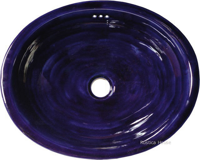 old European cobalt talavera bathroom sink