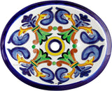 blue green talavera bathroom sink