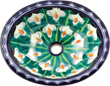 traditional green talavera bathroom sink