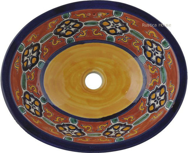 contemporary cobalt talavera bathroom sink