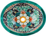 old world green blue talavera bathroom sink