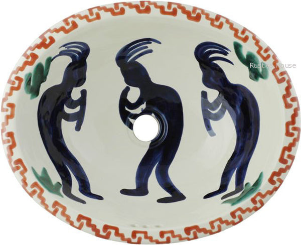 navy blue mexican bathroom sink