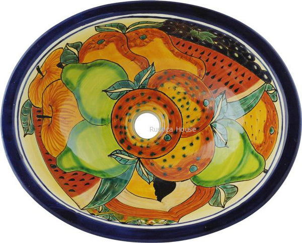 green yellow mexican bathroom sink