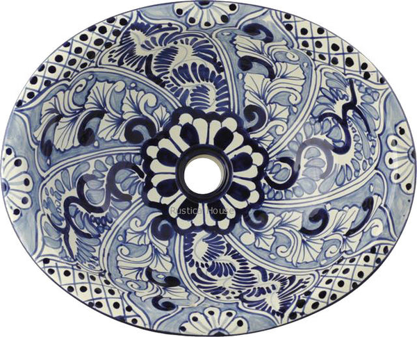 light blue mexican bathroom sink