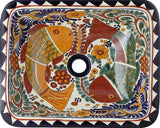 colonial rectangular talavera sink
