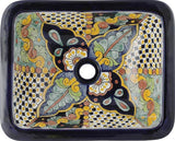 old world rectangular talavera sink