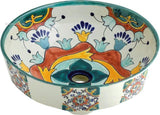 hand elaborated majolica vessel sink