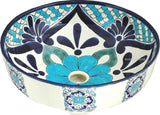 hand created majolica vessel sink