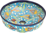 hand produced majolica vessel sink