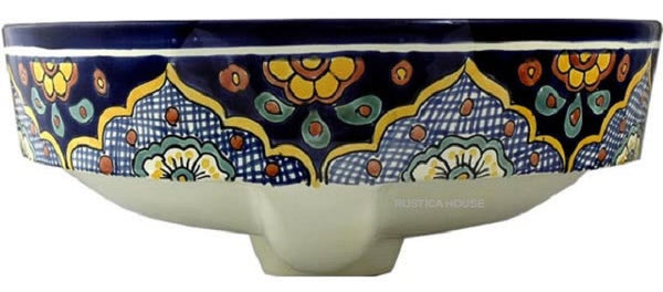 hand crafted majolica bath sink