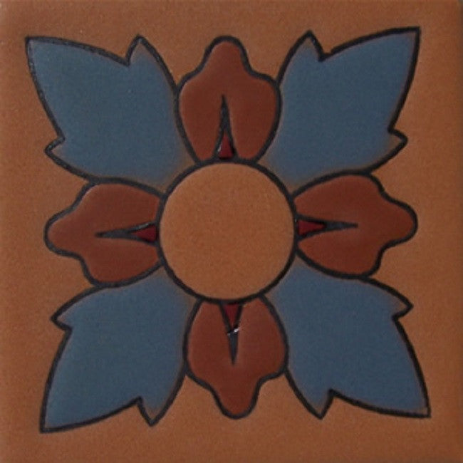 relief tile rustic blue