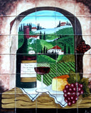 old world custom made kitchen backsplash mural