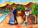 custom decorative kitchen mural