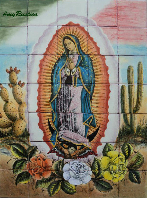 French artisan made kitchen backsplash mural