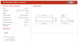 range hood insert specifications