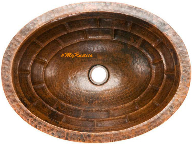 colonial oval copper bathroom sink