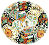 hand painted round vessel sink from Mexico