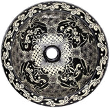 hand fabricated round vessel sink from Mexico