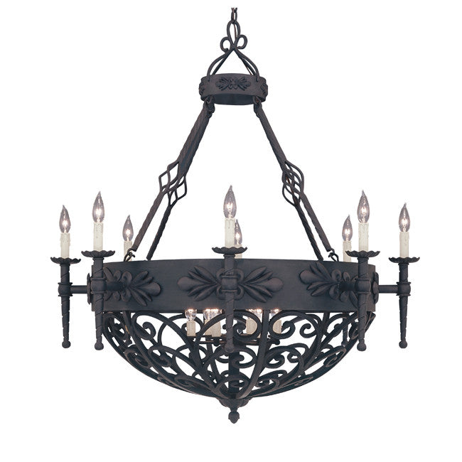 rustic iron chandelier