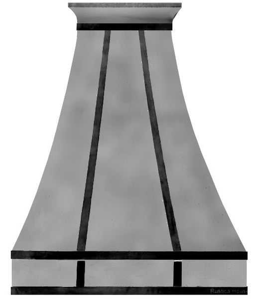 custom crafted zinc range hood