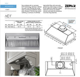 handcrafted zinc metal range hood insert