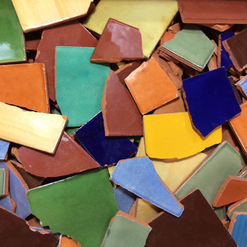 Broken Mexican Color Tiles