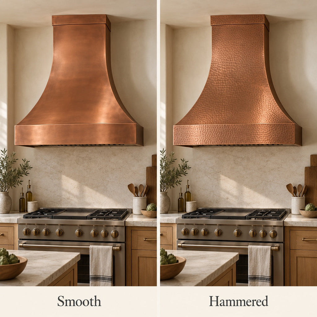 Smooth vs. Hammered Copper Range Hoods: Which Surface Best Fits Your Kitchen?