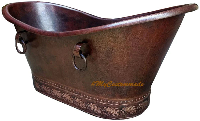 Copper Bathtub with Rivets