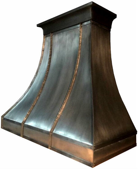 Hand-hammered Zinc Range Hood