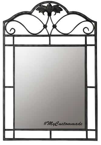 Artisan Crest Wrought Iron Wall Mirror
