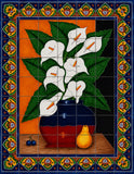 decorative hand crafted kitchen backsplash mural