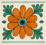 Talavera Sink & Coordinated Tile Set (Cream & Floral)