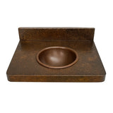 Custom Copper Vanity Countertop with Sink 41 Inch